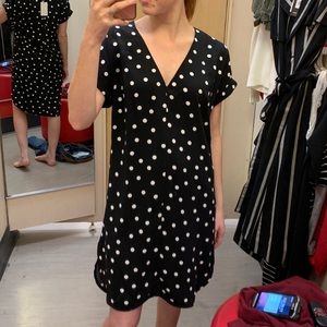 NWT Polka dot black and white dress